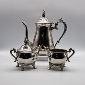 Vgt International Silver Co. Silver Plated Tea Set